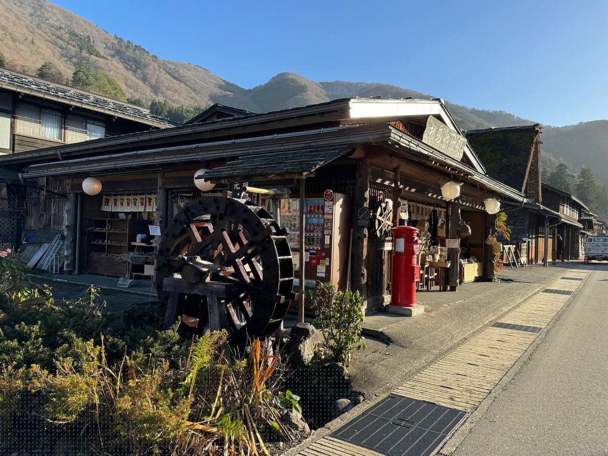 Traditional wooden water wheel