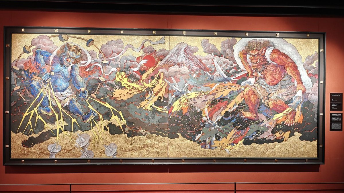 Vibrant mythological art with demons