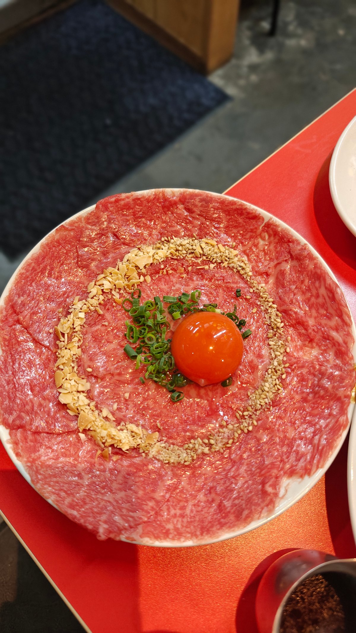 Wagyu tartare with gold leaf
