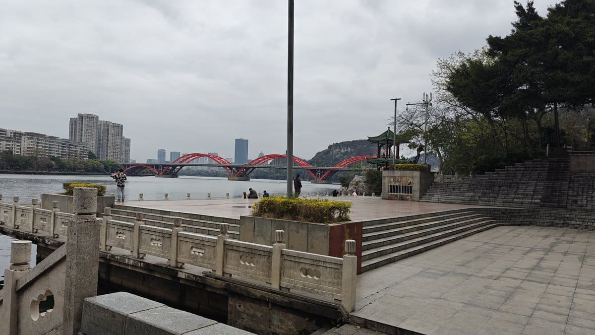 Waterfront plaza bridge pavilion