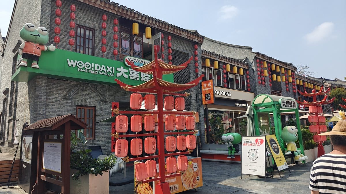 WooDaxi snack shop frog mascot