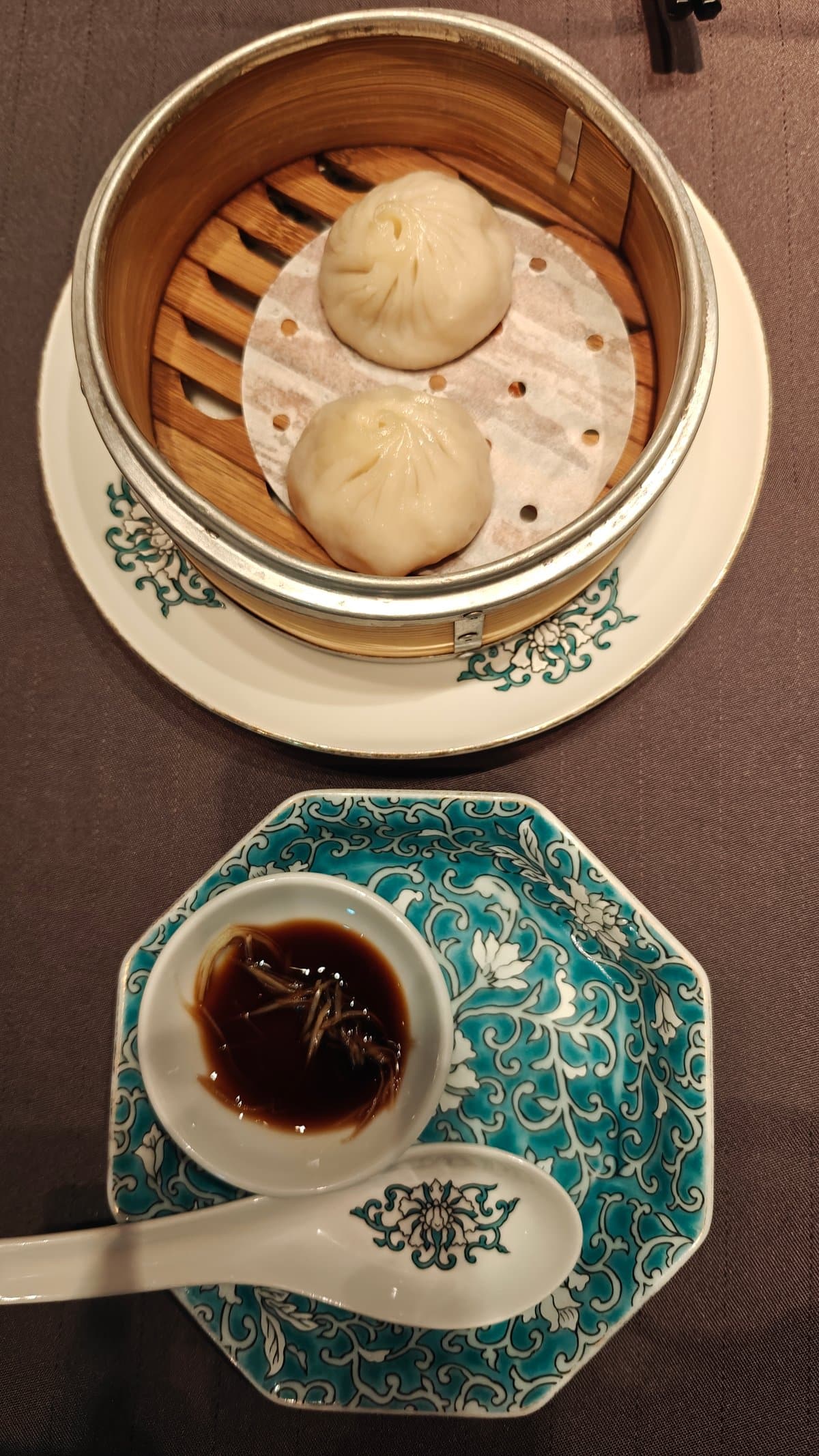 Xiaolongbao soup dumplings steamer