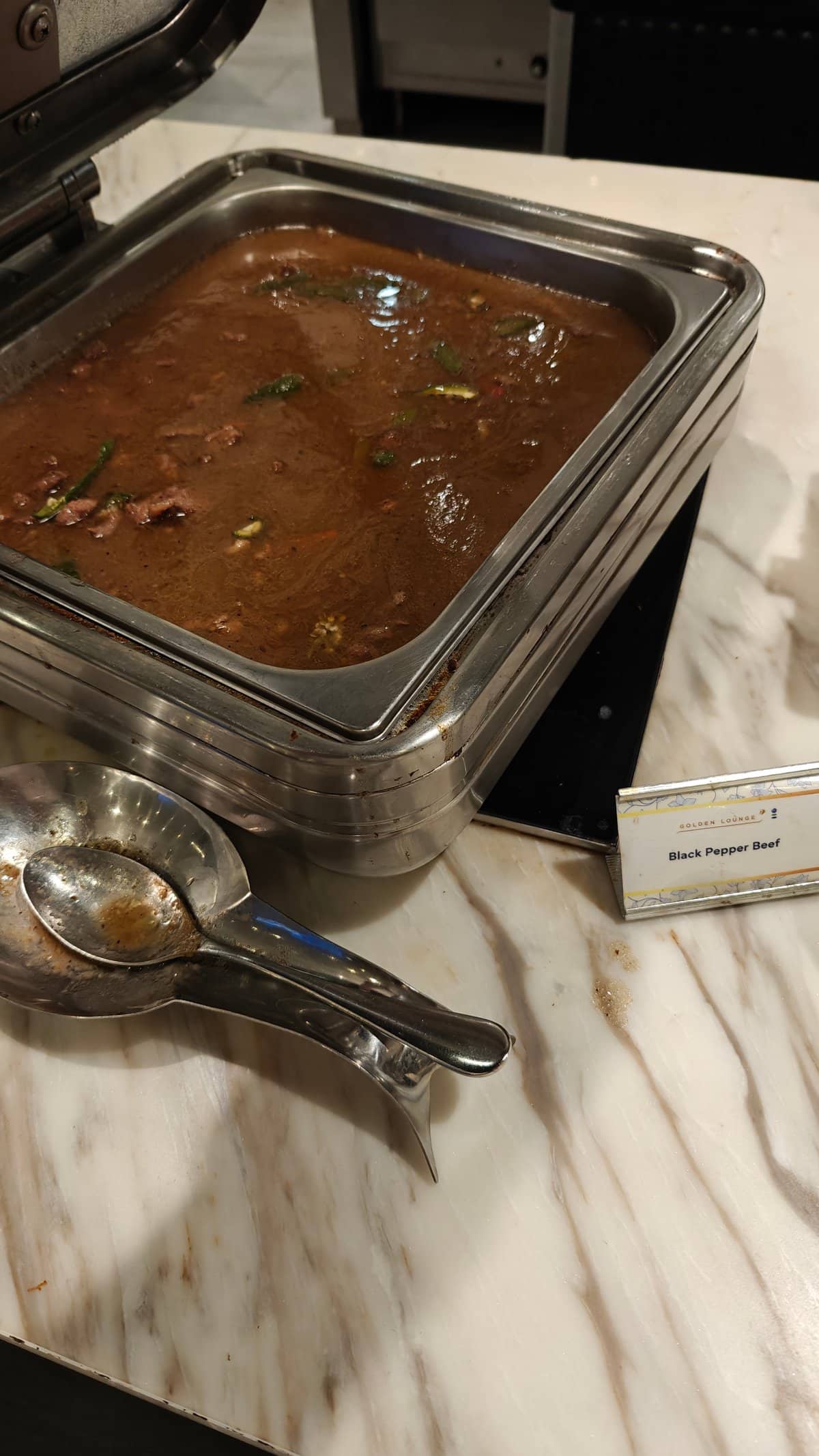Black pepper beef in gravy