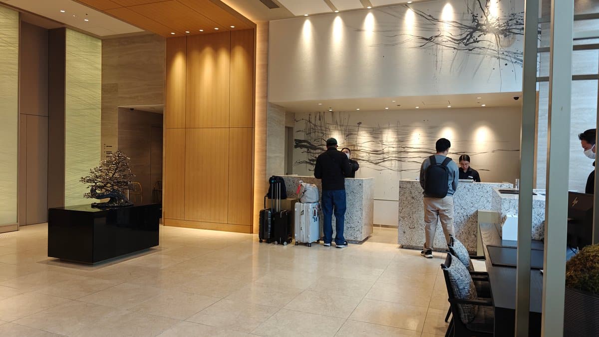 Check-in desk modern lobby