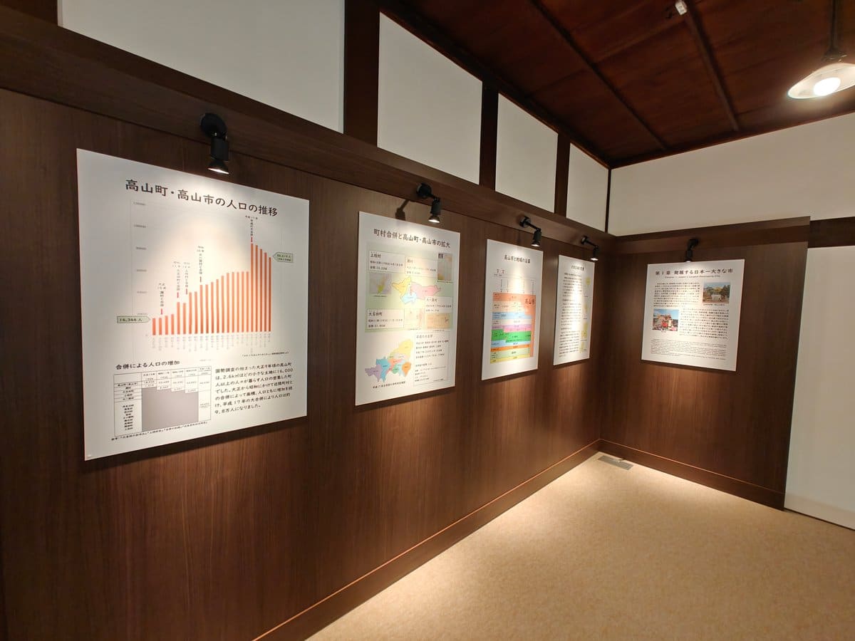 Corner of Exhibition Room A with wall panels.