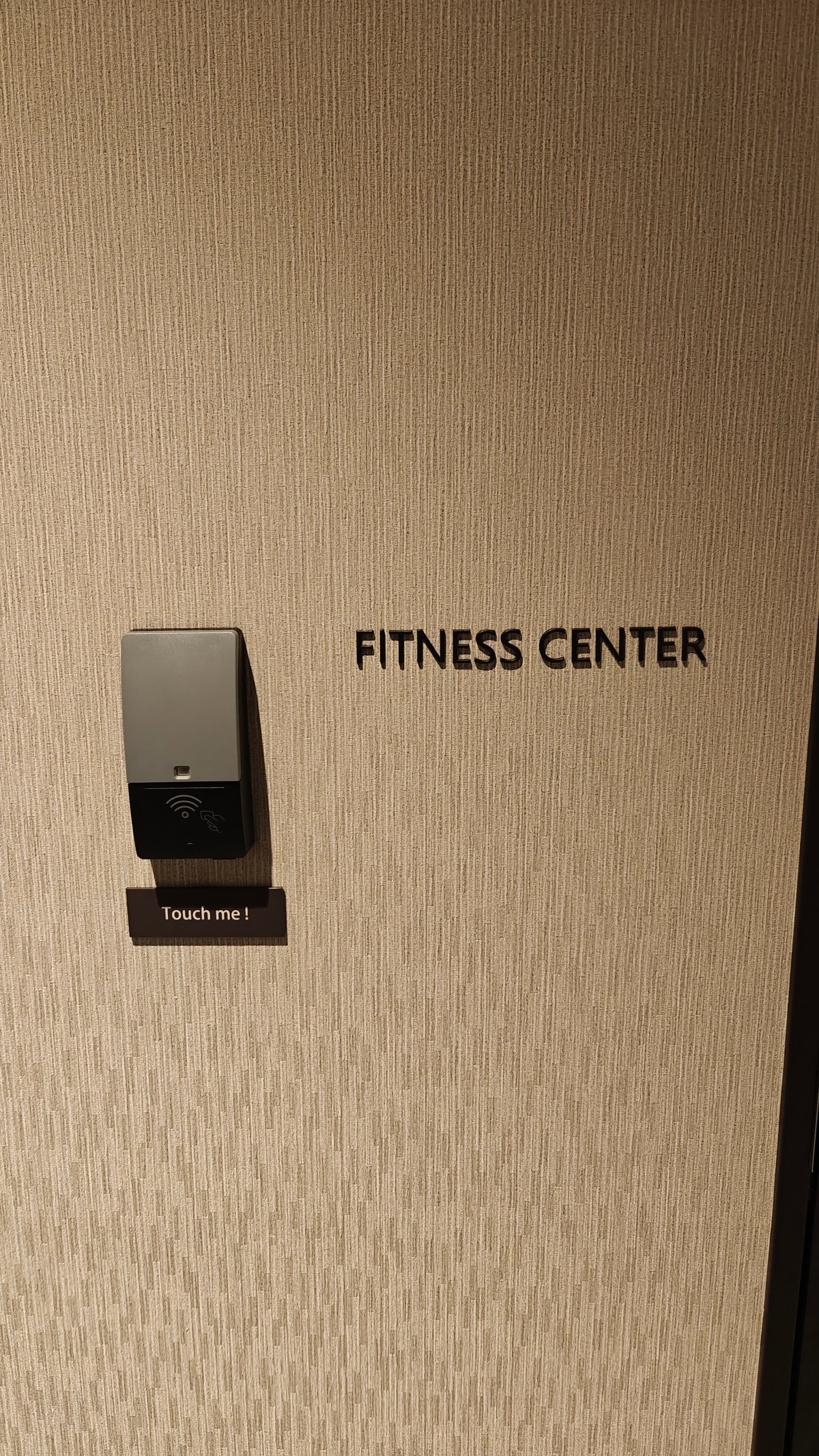 Fitness Center entrance sign