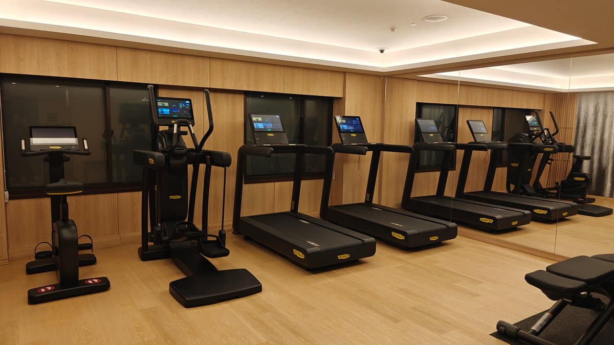 Fitness centre treadmills machines