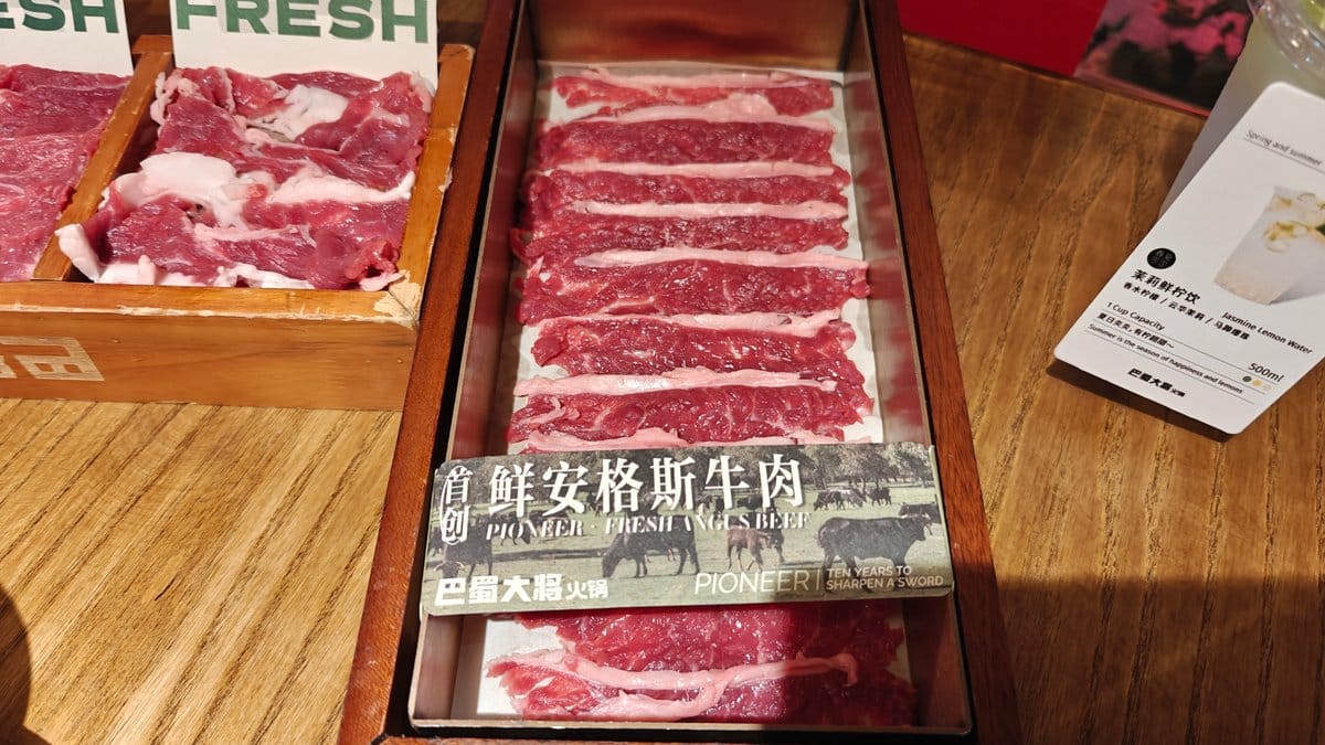 Fresh marbled beef tray