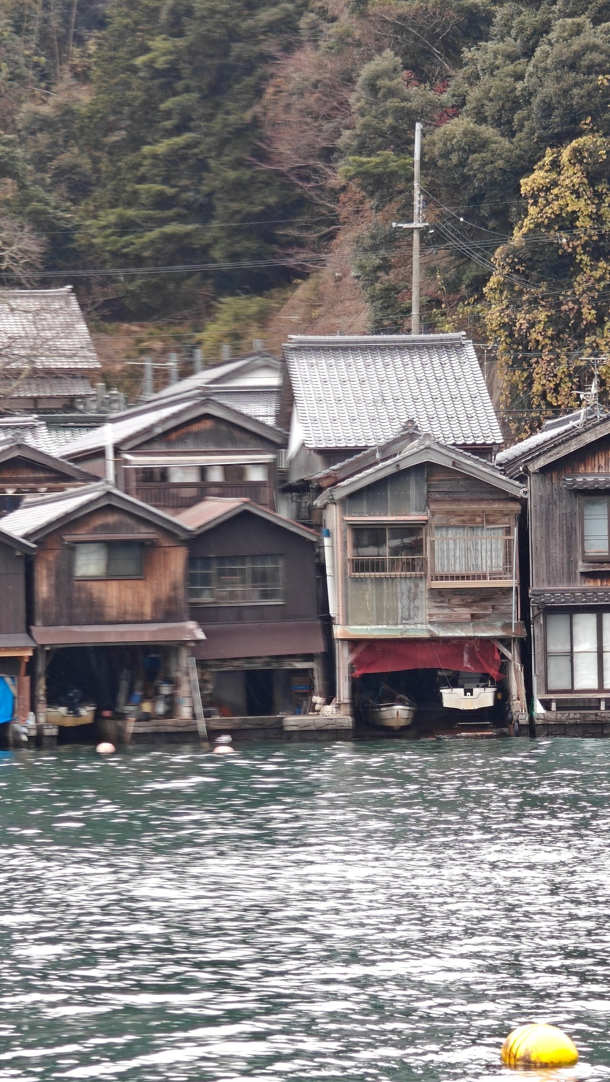 Funaya boat garage close-up