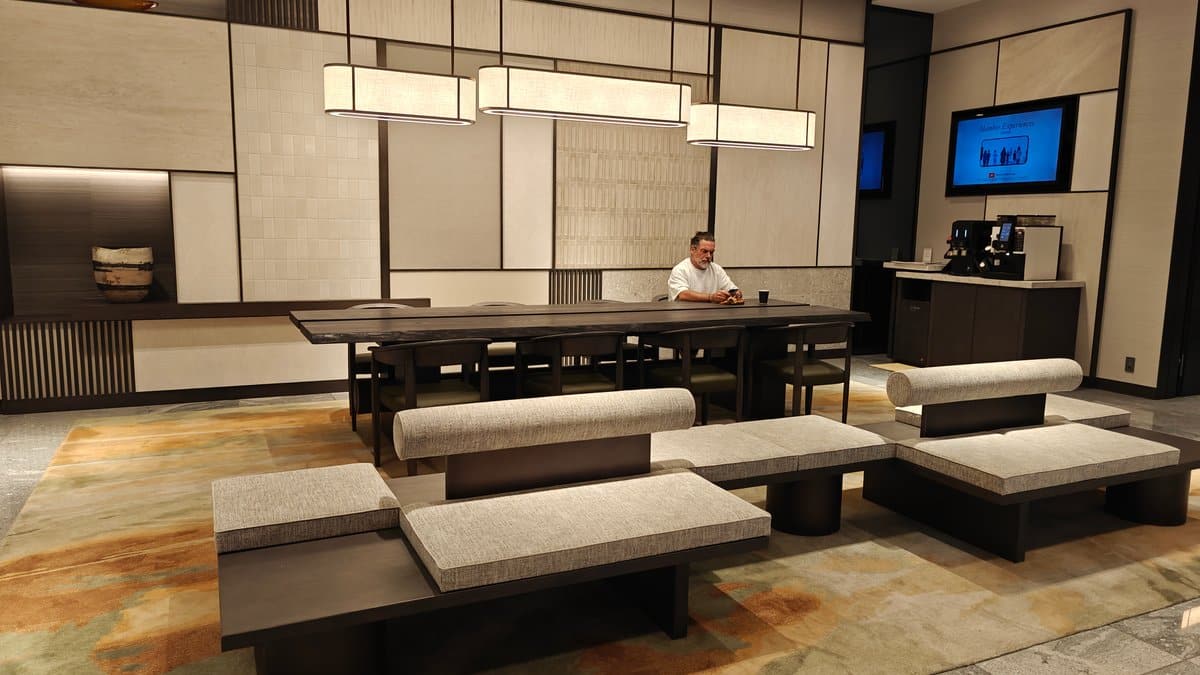 Lobby lounge communal table