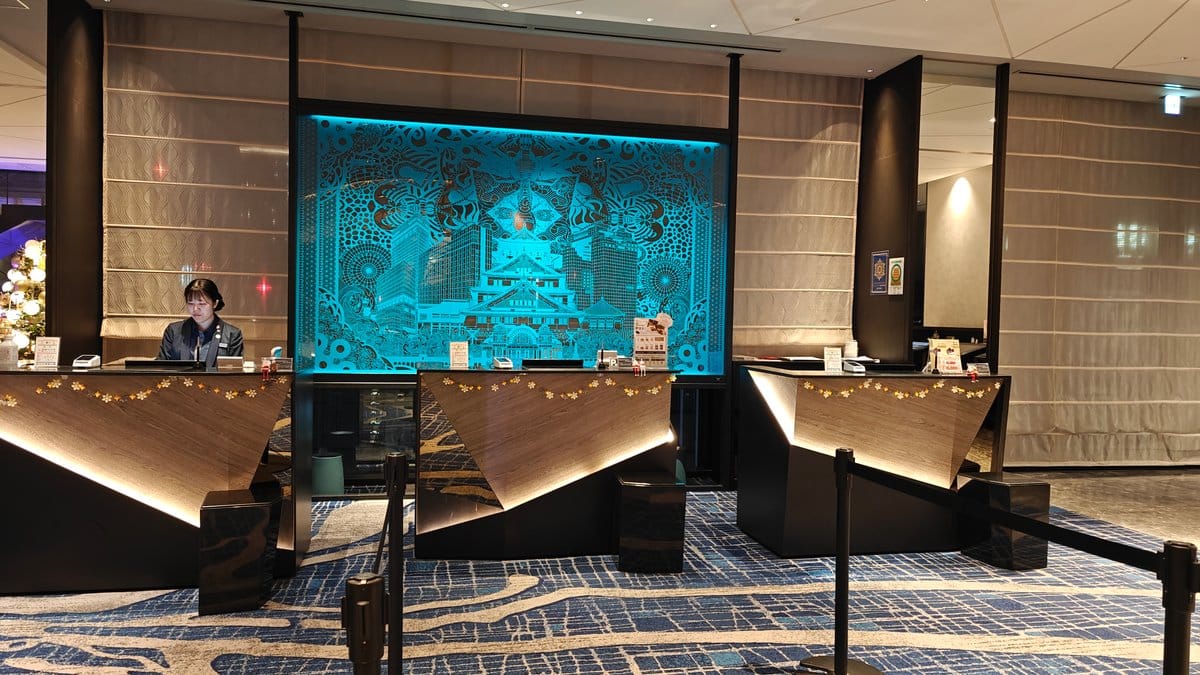 Lobby Osaka Castle paper-cut art