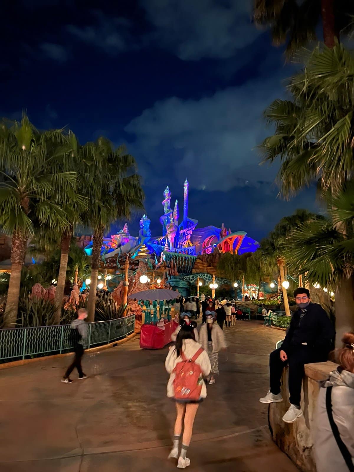 Mermaid Lagoon colorful night lights