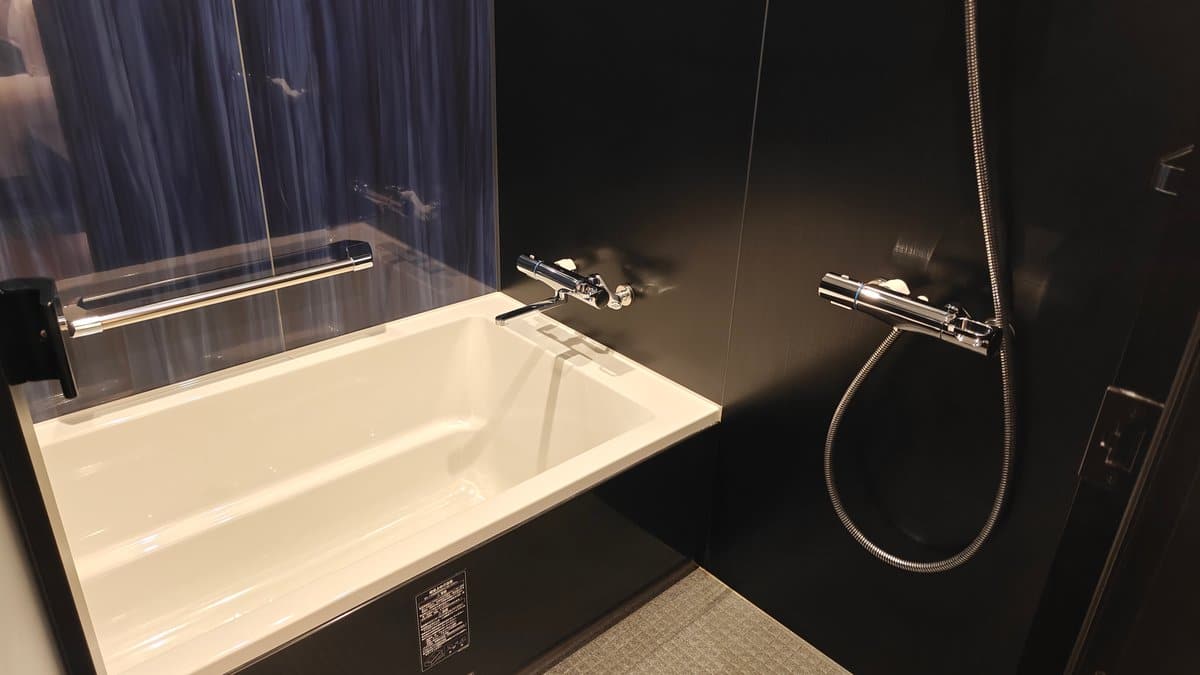 Modern black-wall bathtub
