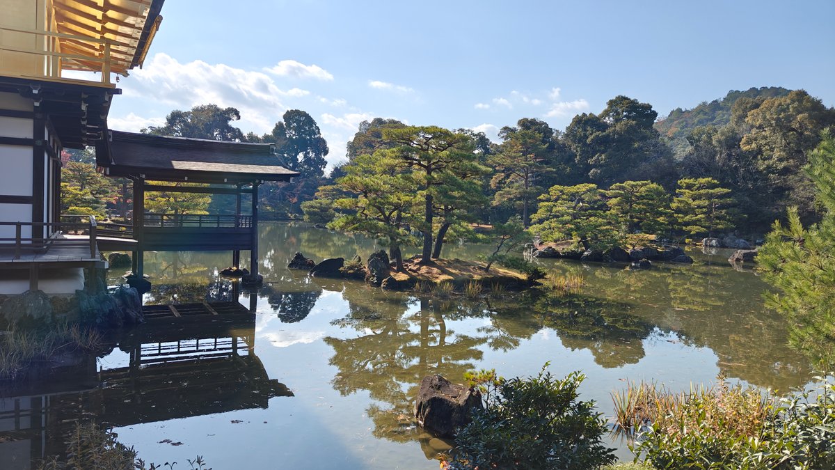 Pond view looking out from beside the pavilion