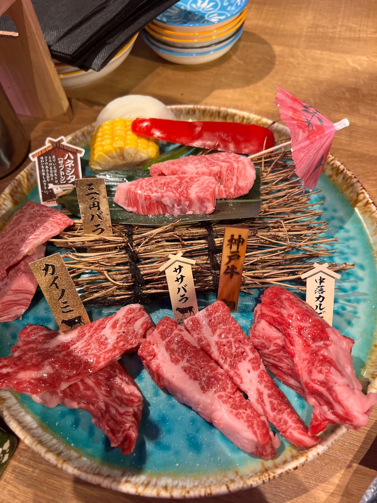 Premium Kobe beef tasting platter