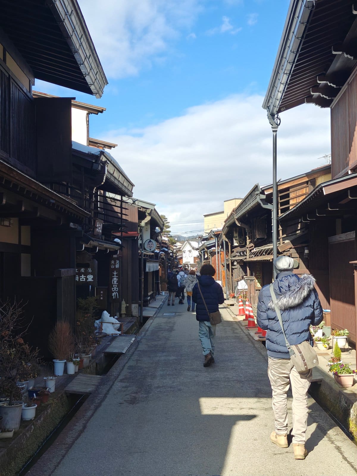 Preserved Old Street in winter