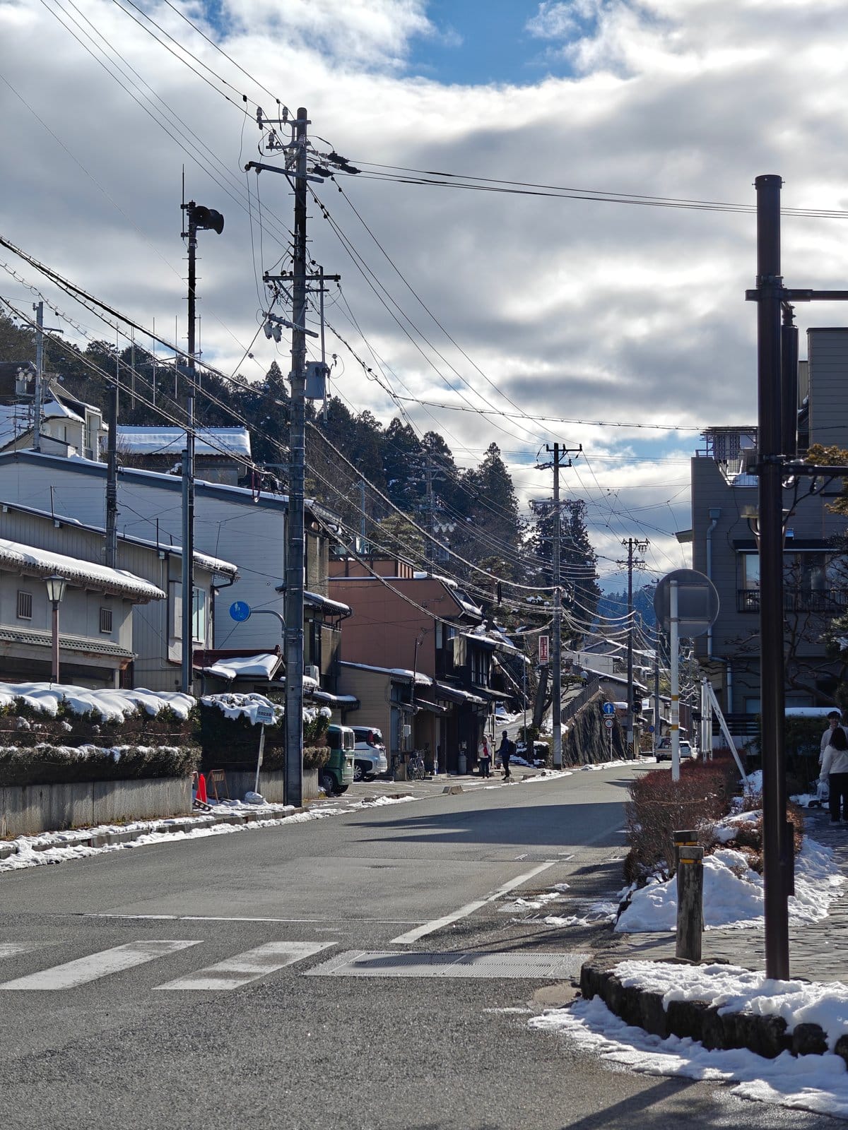 Snowy quiet side street