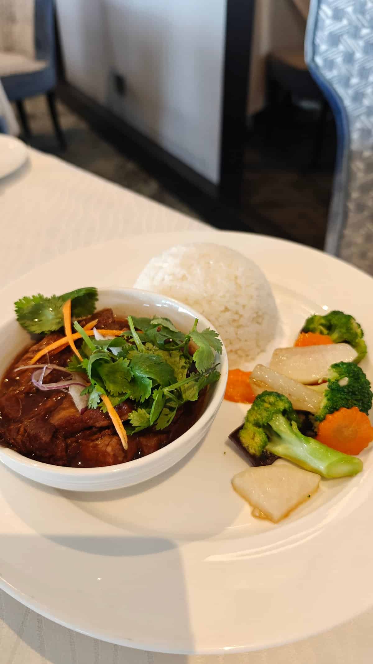 Stewed beef brisket with rice