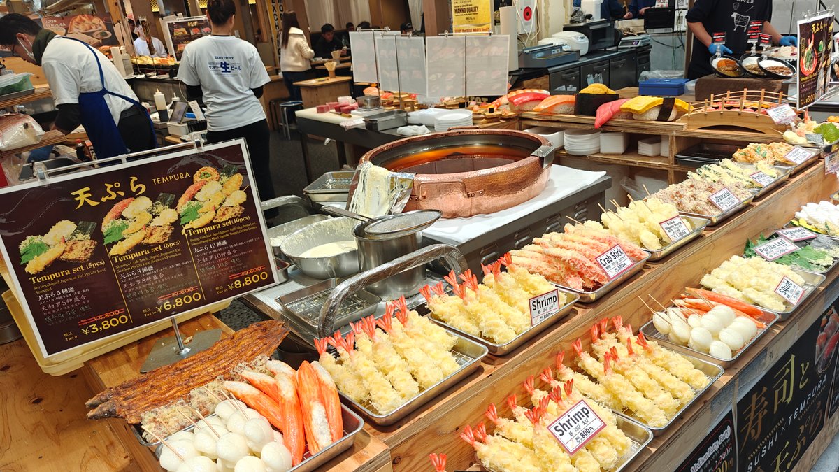Tempura and sushi counter — tempura set menu