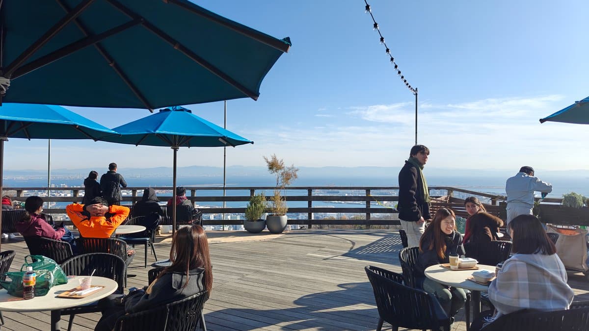 Terrace cafe overlooking the sea