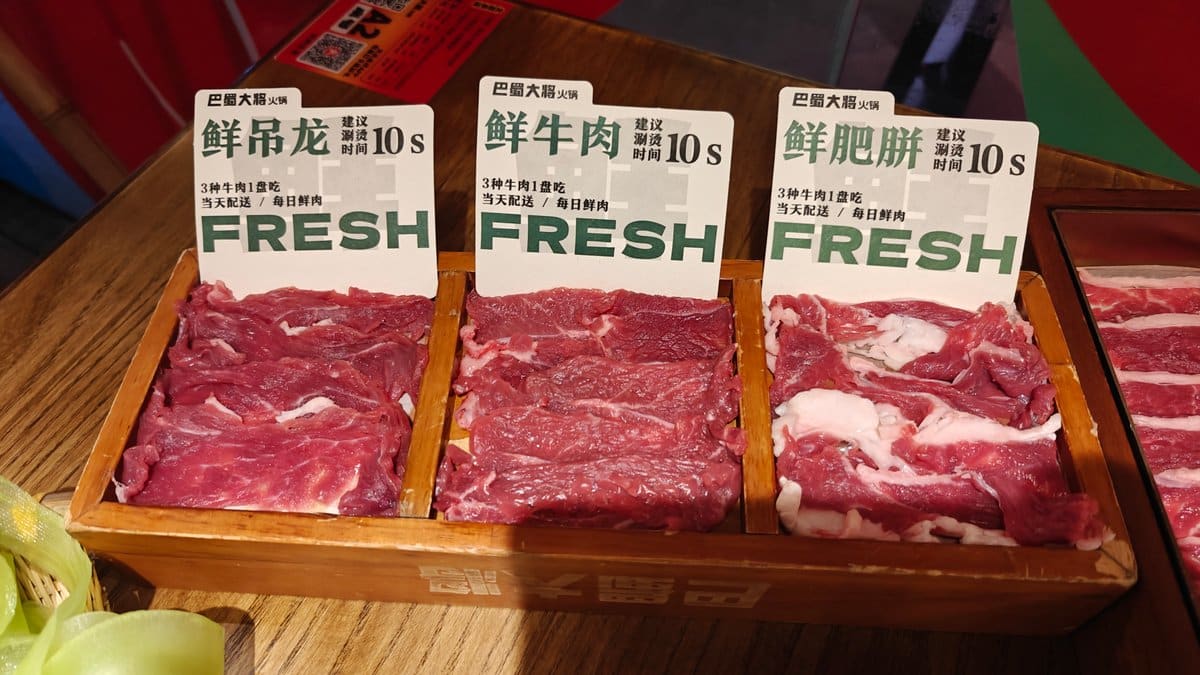Three fresh beef cuts