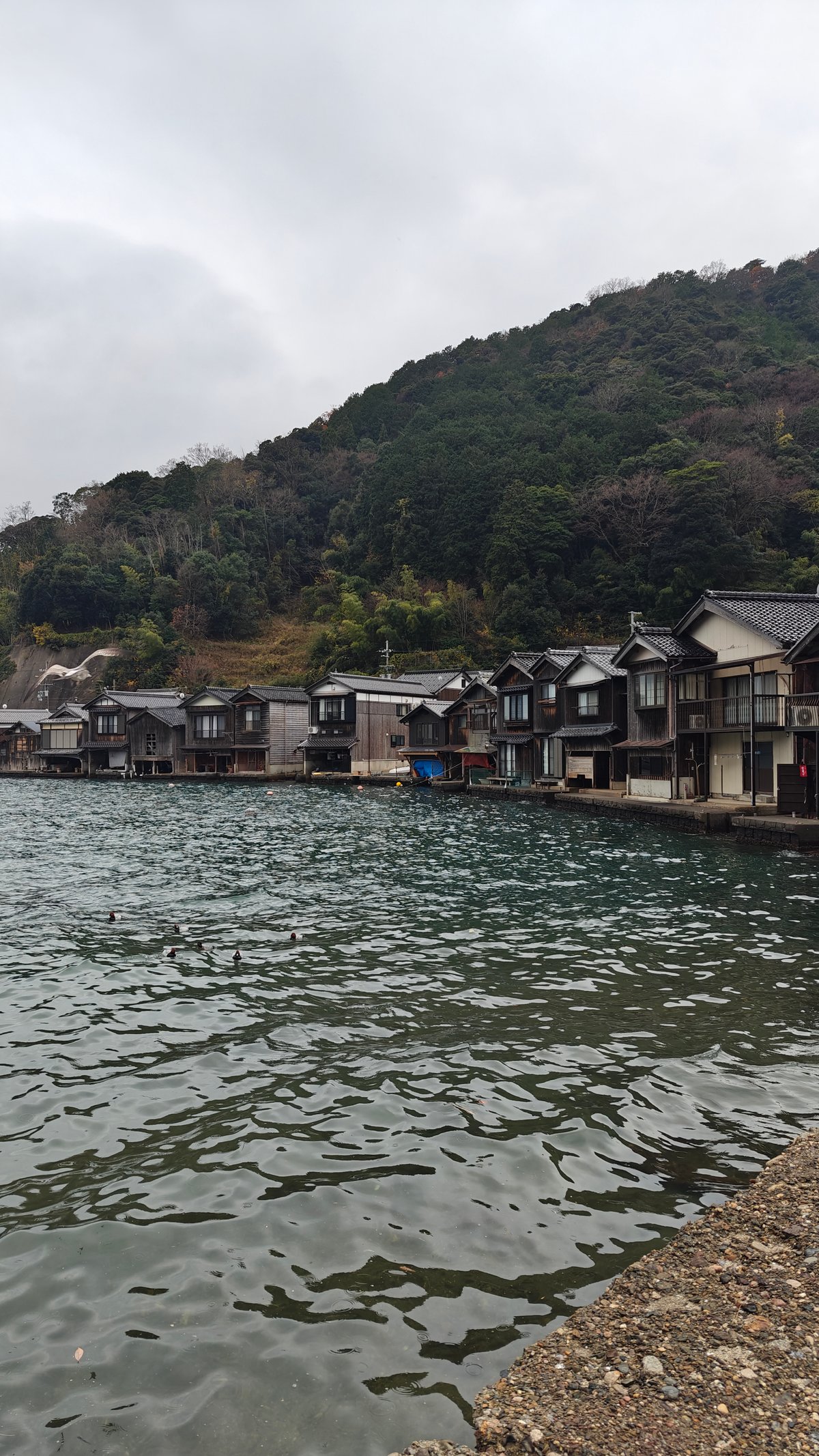 Traditional funaya waterfront row