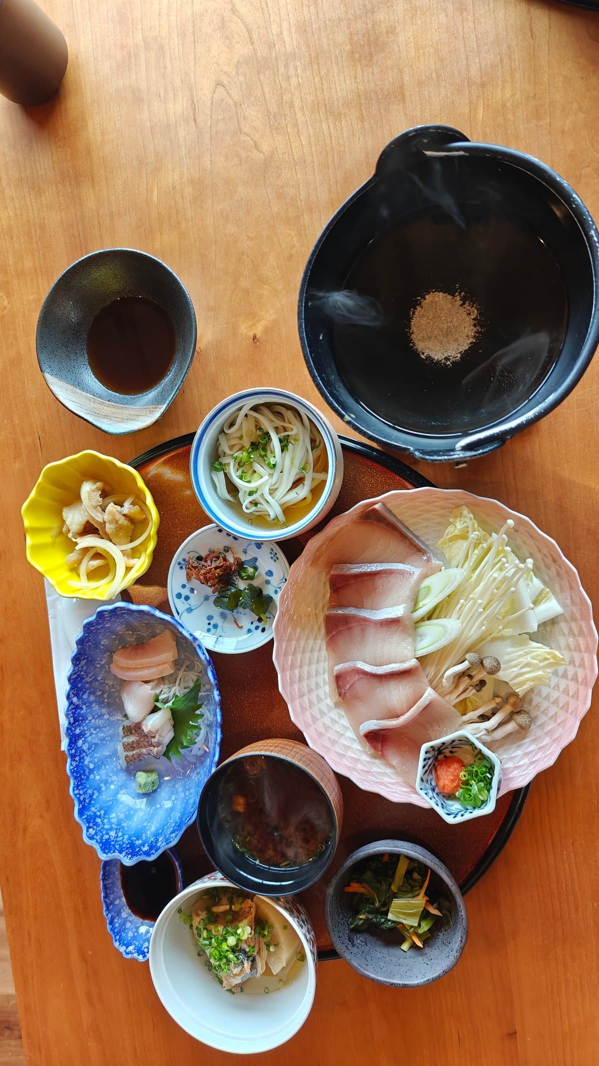 Yellowtail buri shabu-shabu set