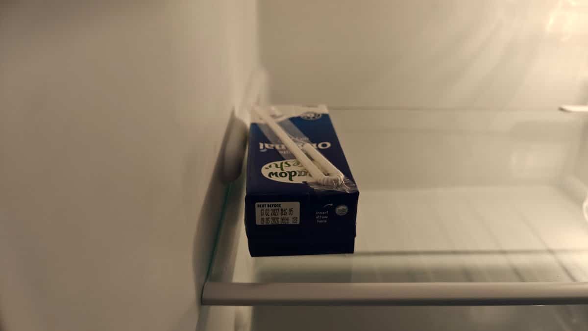 A box of dishwasher tablets left on the