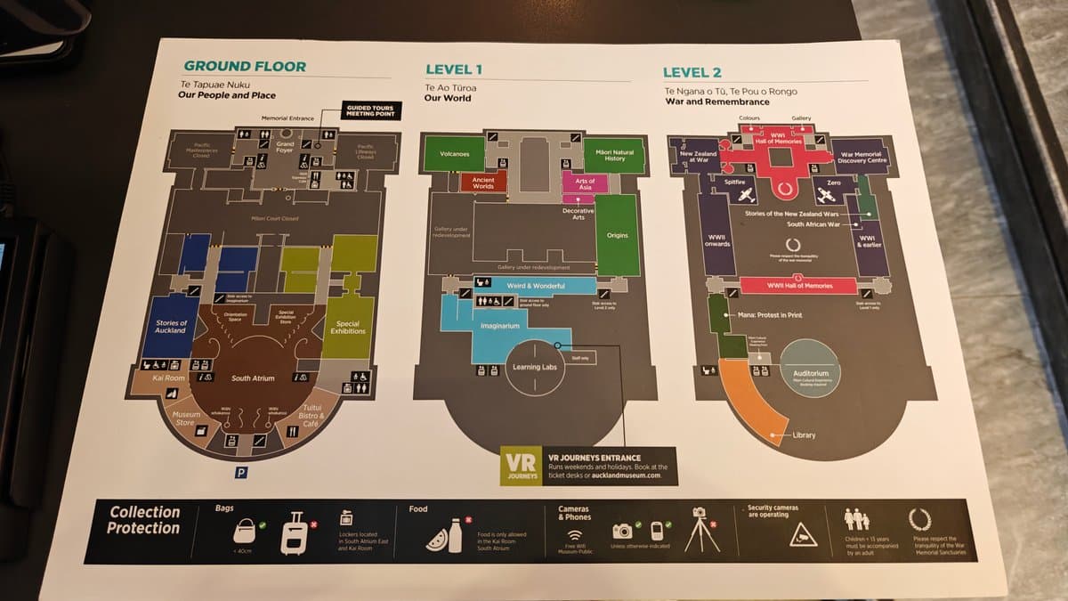 A floor plan board showing the ground floor,