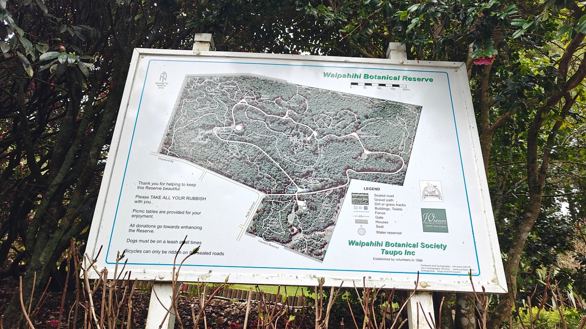 A large map board for the Waipahihi Botanical
