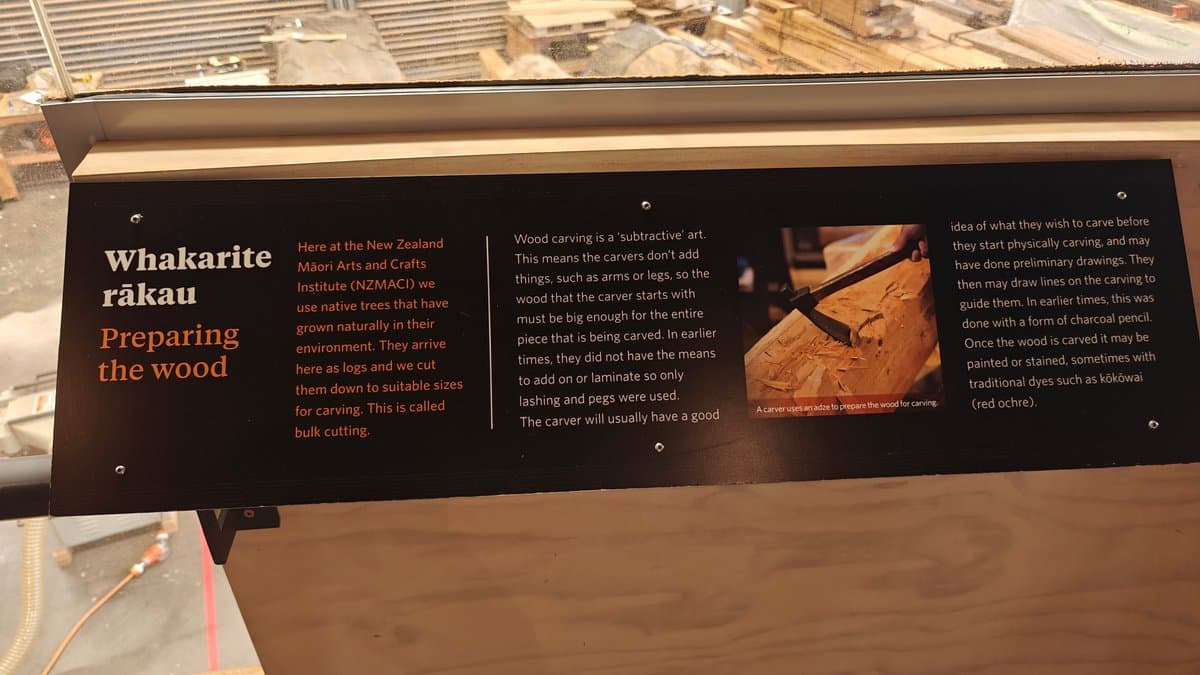 A panel headed Whakarite rākau / Preparing the