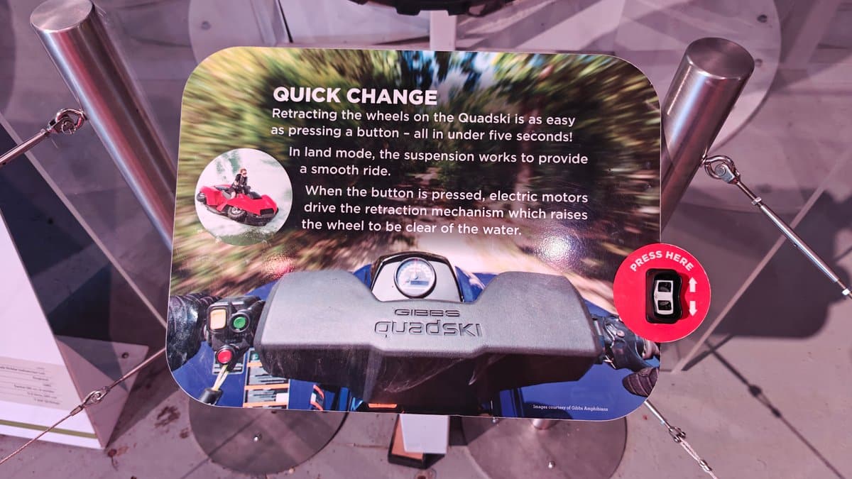 A QUICK CHANGE display explaining that the wheels