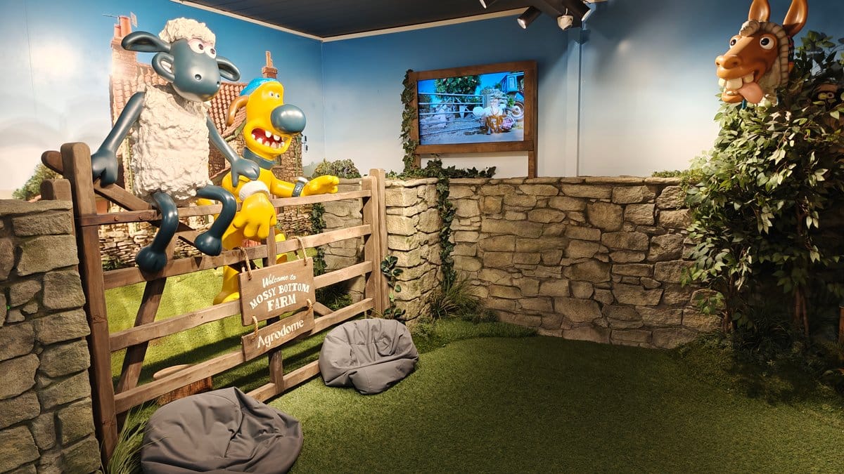 A Shaun the Sheep themed play area with