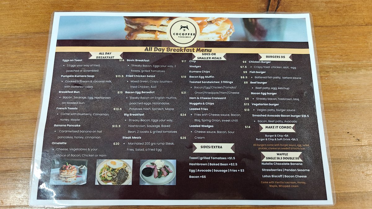 All-day breakfast menu board