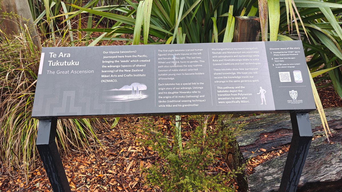 An interpretive panel headed Te Ara Tukutuku /
