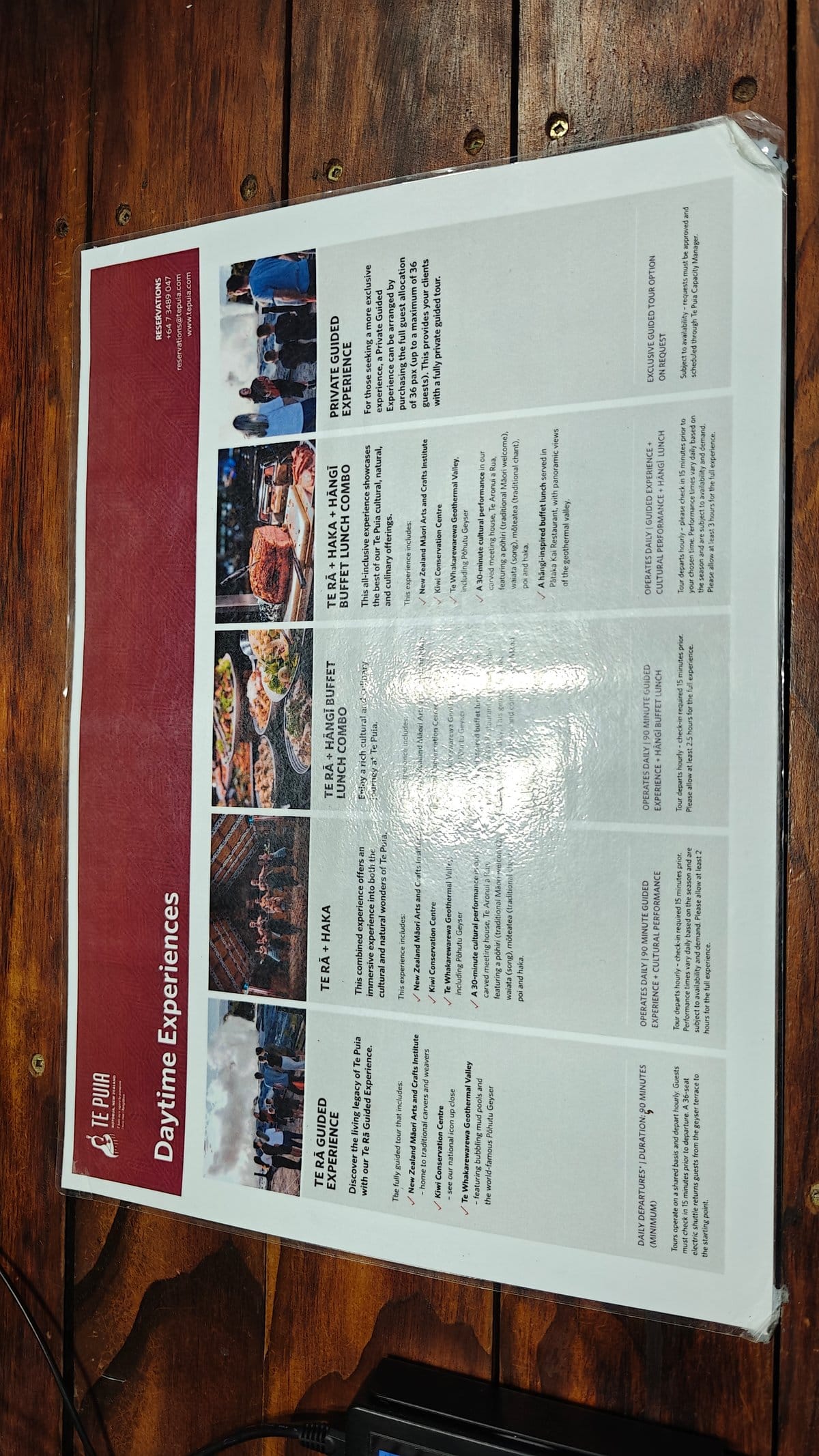 An interpretive panel of photographs describing the daytime