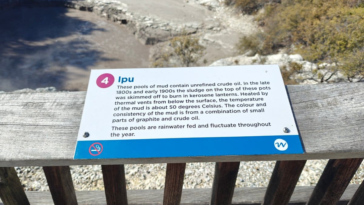 An Ipu panel explaining these pools of mud