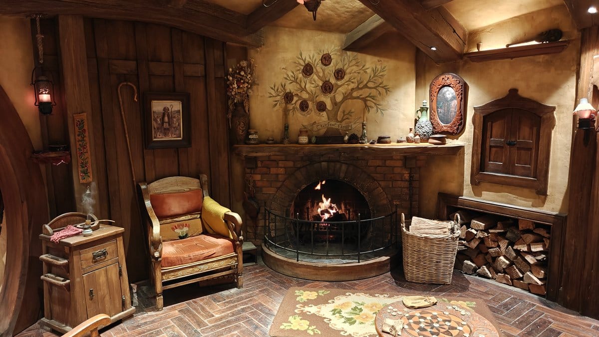 Armchair waiting by the fire