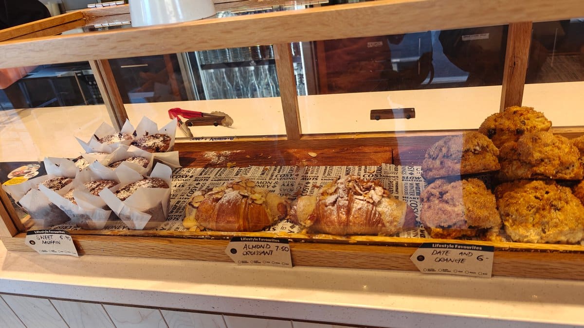 Baked goods along the servery