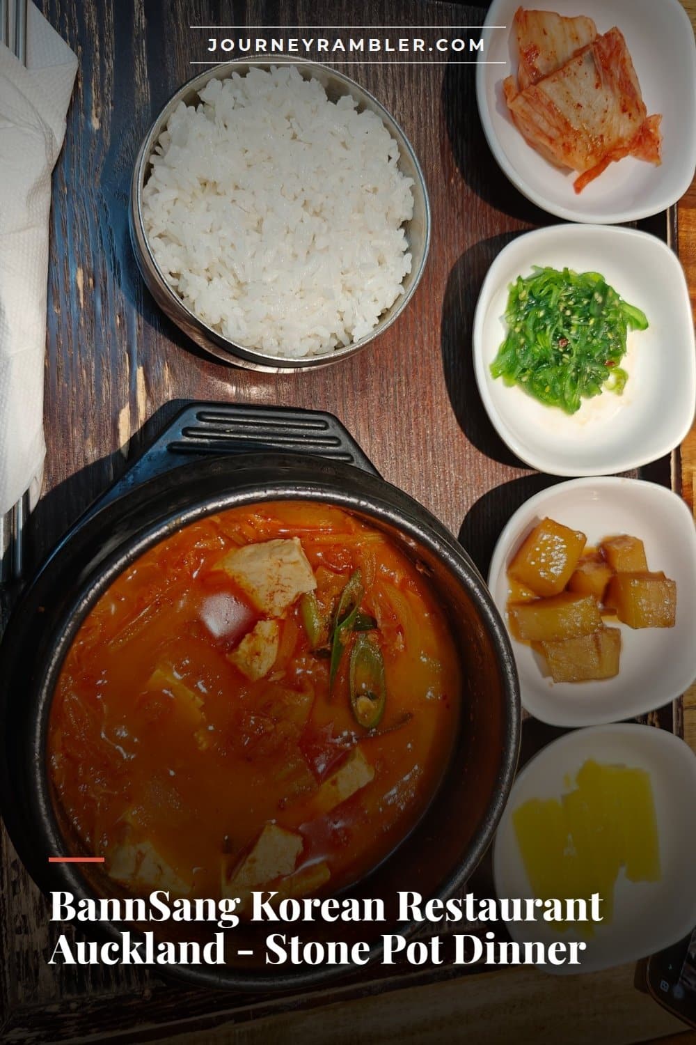 A Bubbling Stone Pot at BannSang Korean Restaurant Auckland