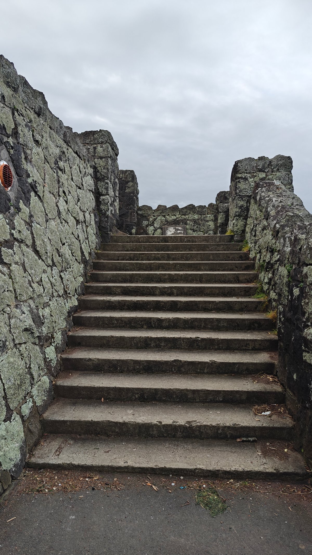 Basalt staircase to the monument