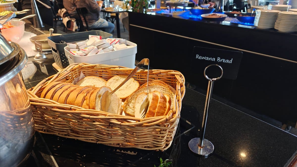 Basket of fresh bread rolls