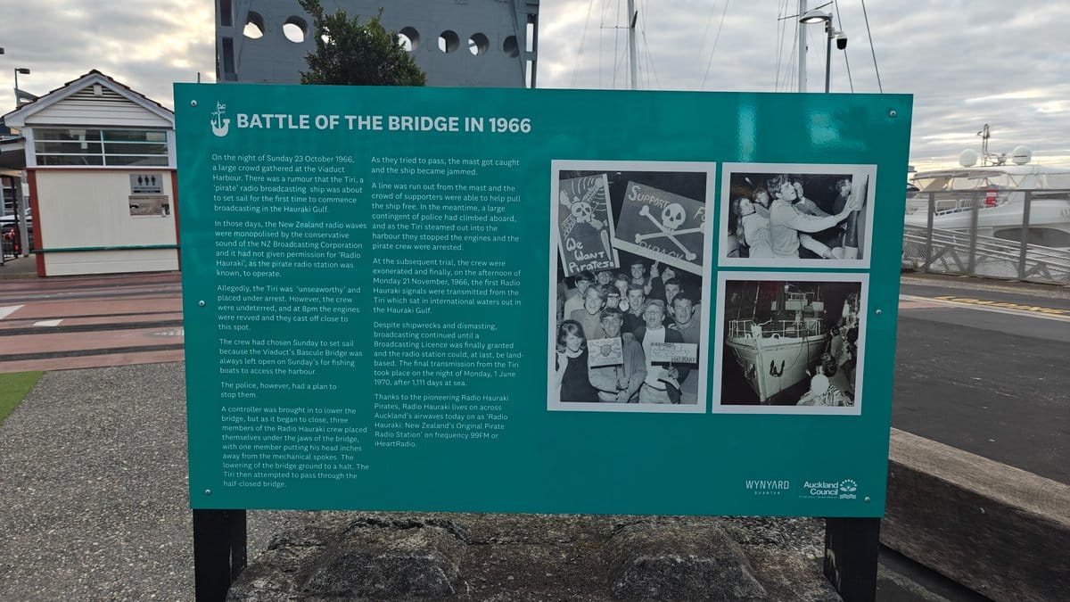 Battle of the Bridge interpretive board