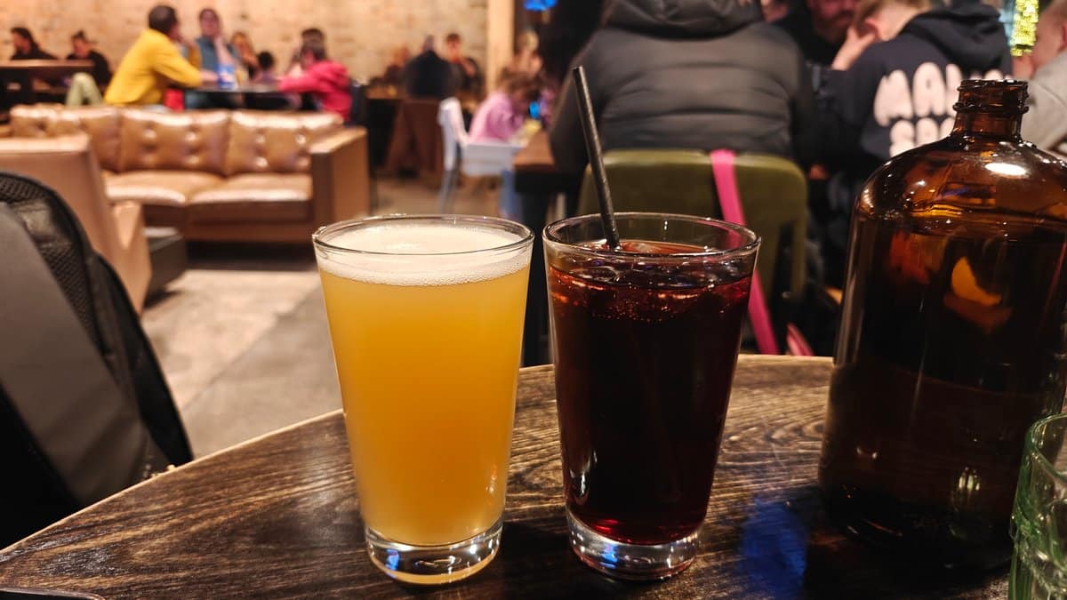 Beer and dark spirit mixer