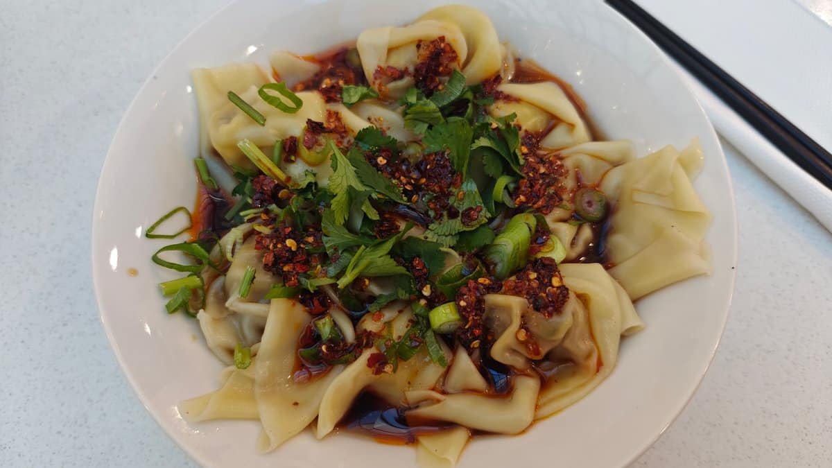 Biang biang noodles in chilli oil