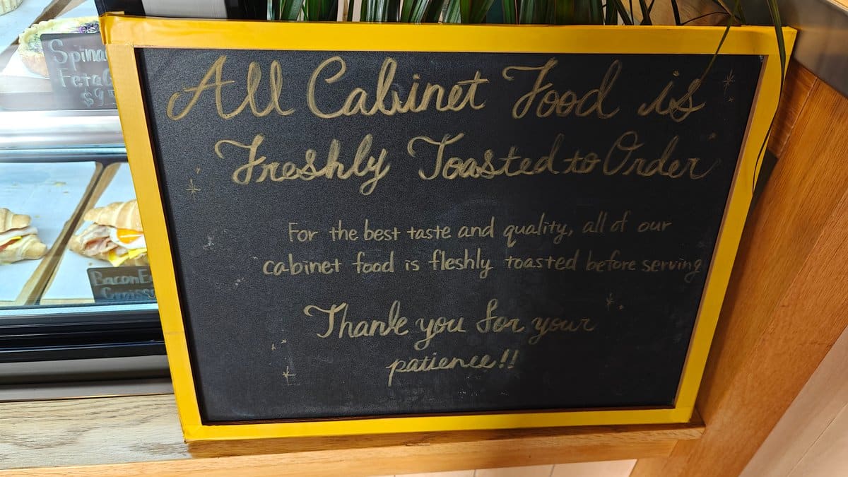 Cabinet food toasted to order