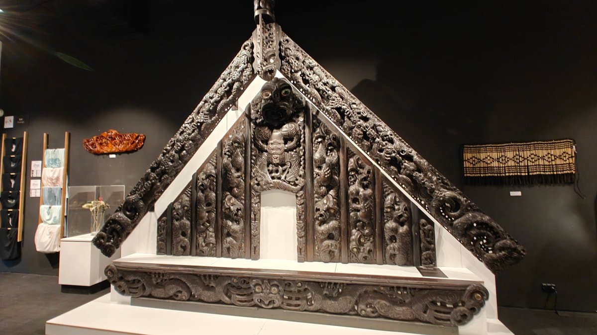 Carved meeting-house gable
