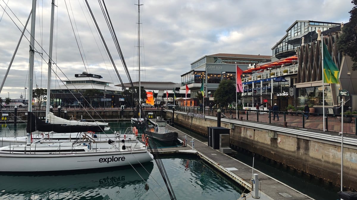 Charter yacht tied along the quay