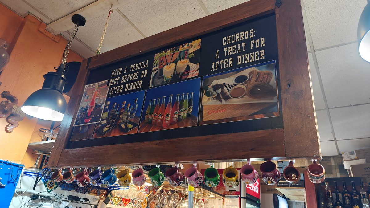 Churros after-dinner treat sign