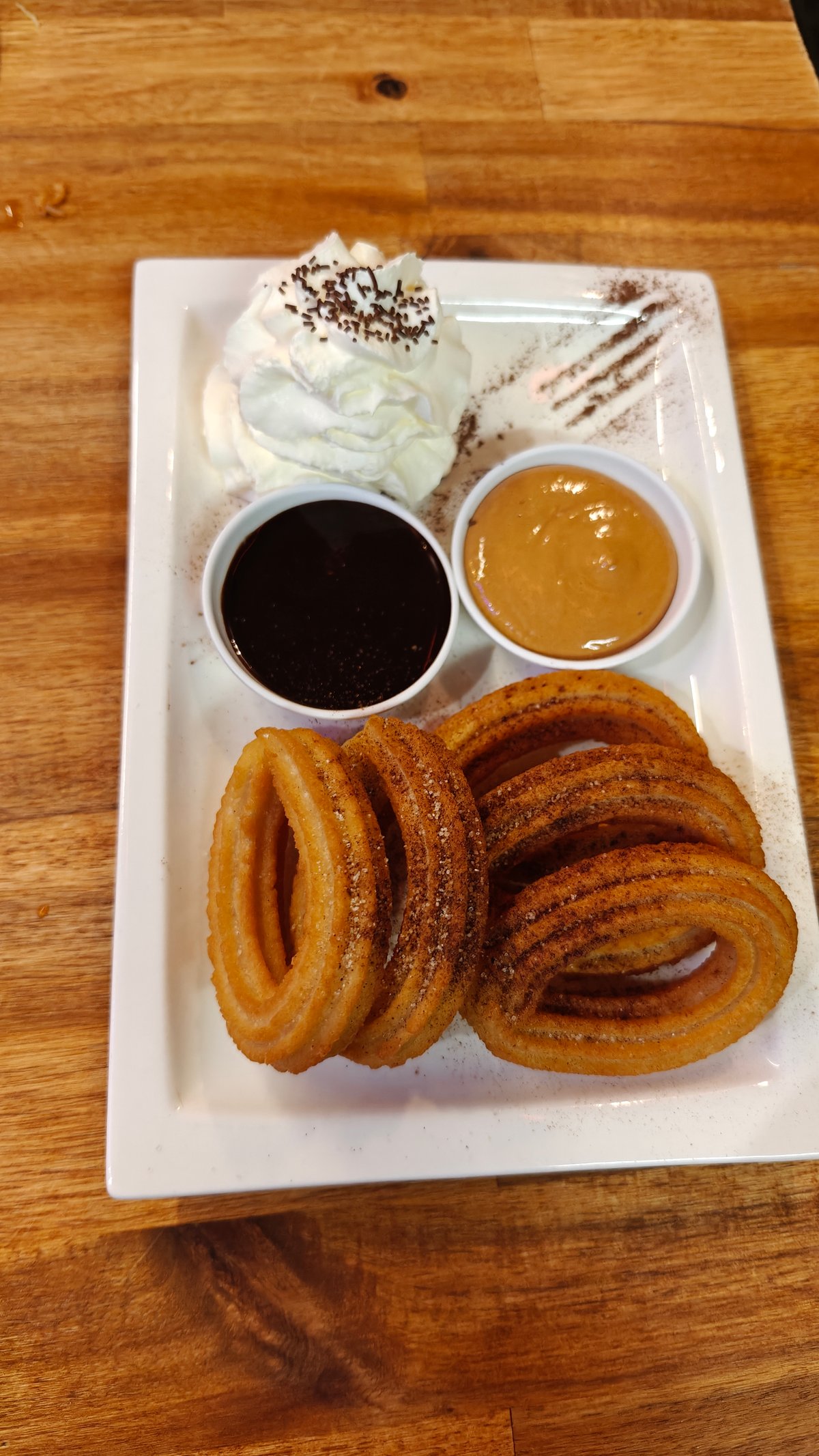 Churros with two dipping sauces